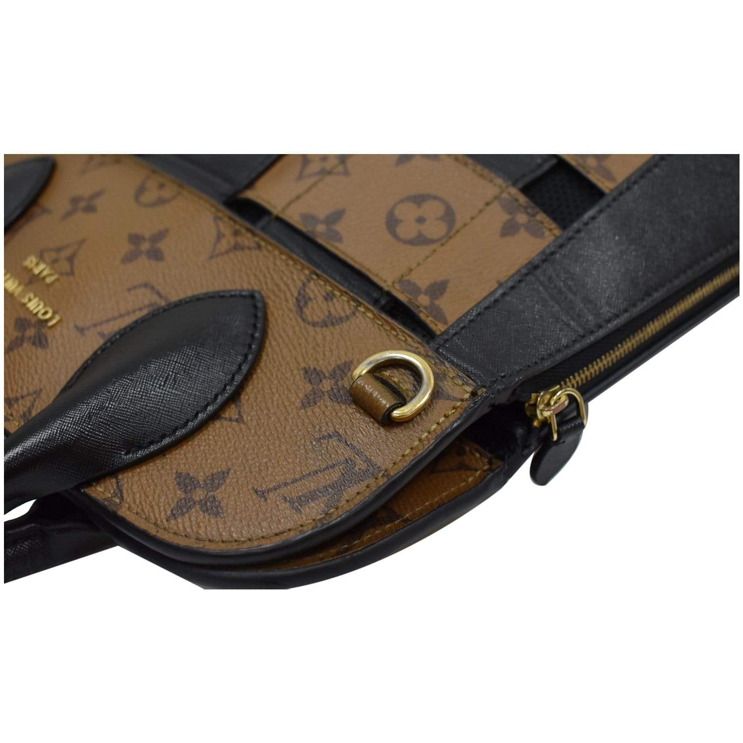 LOUIS VUITTON Tressage Reverse Monogram Tote Bag Brown