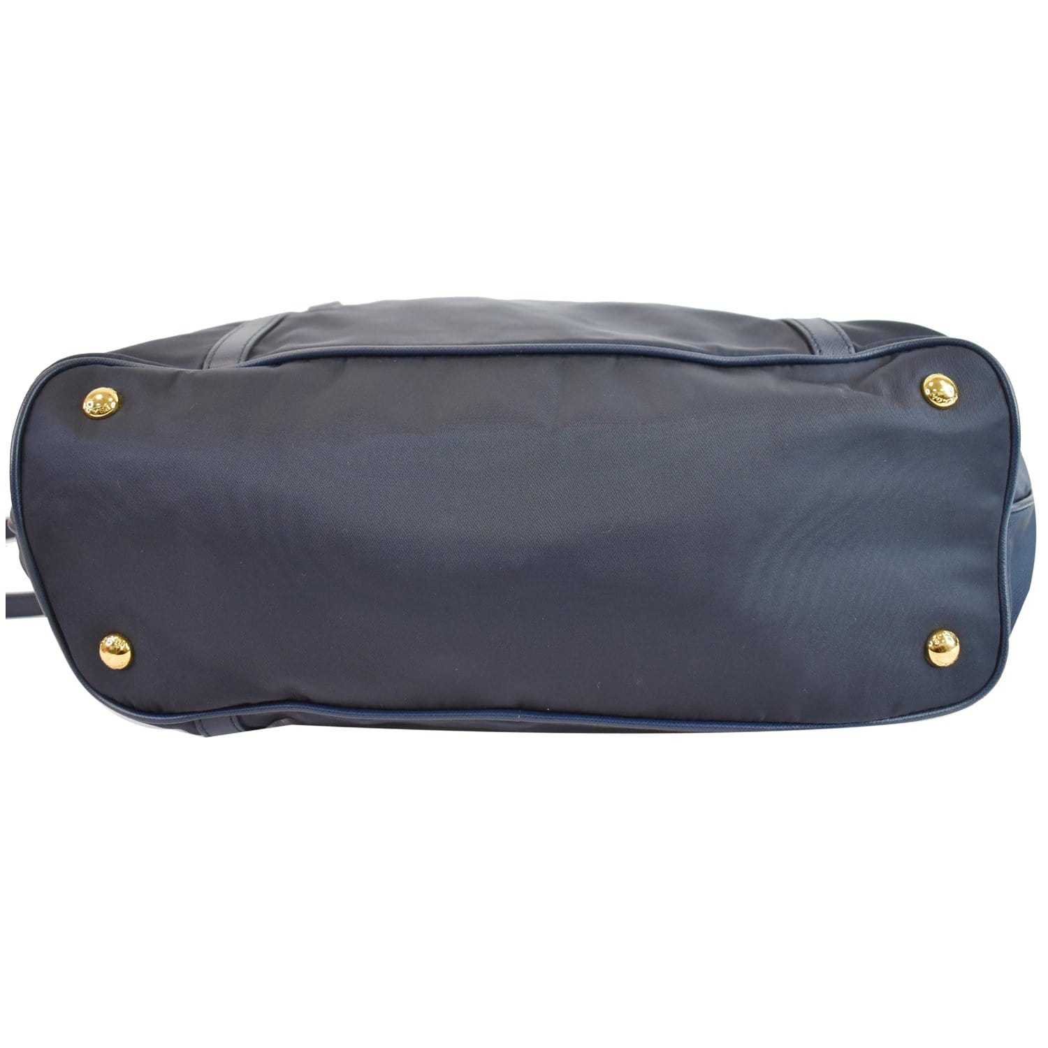 PRADA Tessuto Saffiano Nylon Tote Shoulder Bag Blue