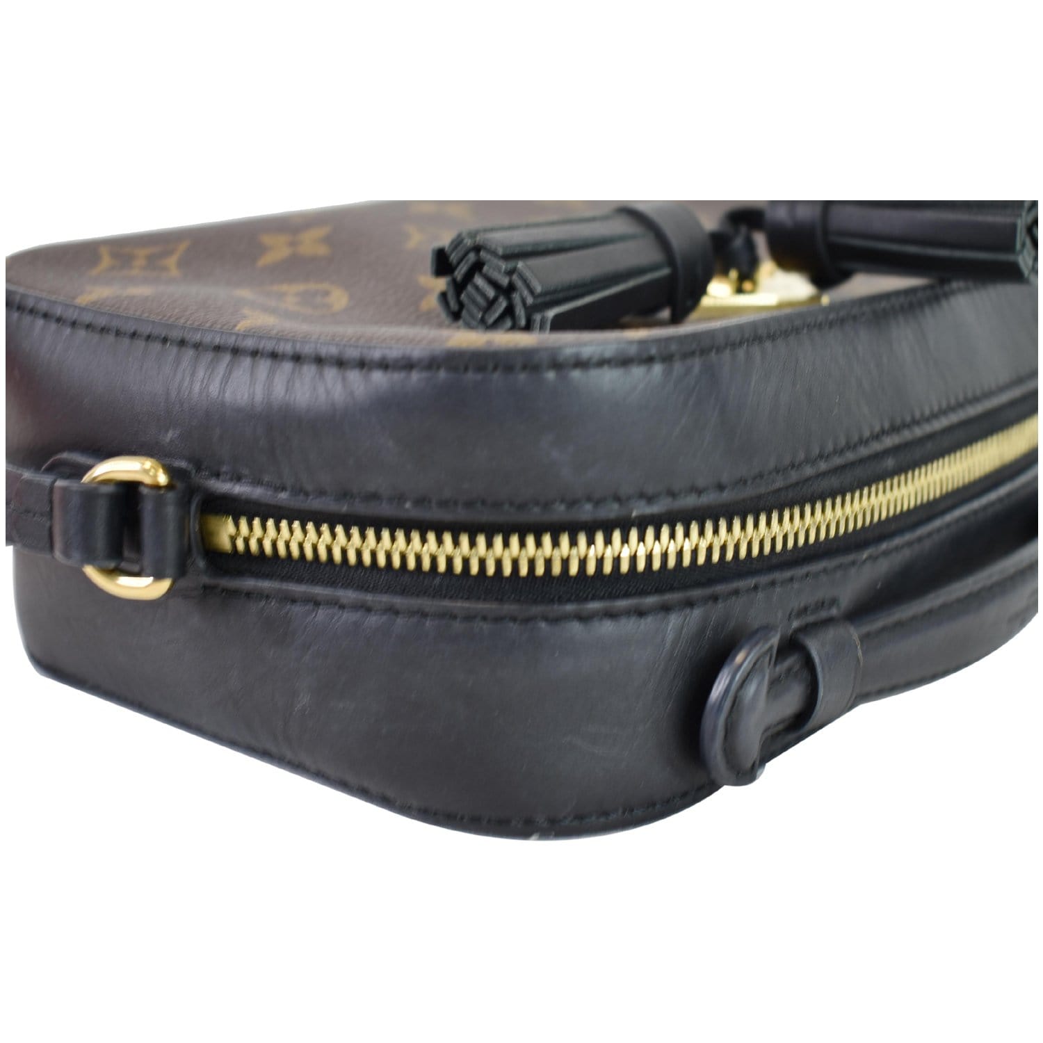 LOUIS VUITTON Saintonge Monogram Canvas Shoulder Bag Noir Black