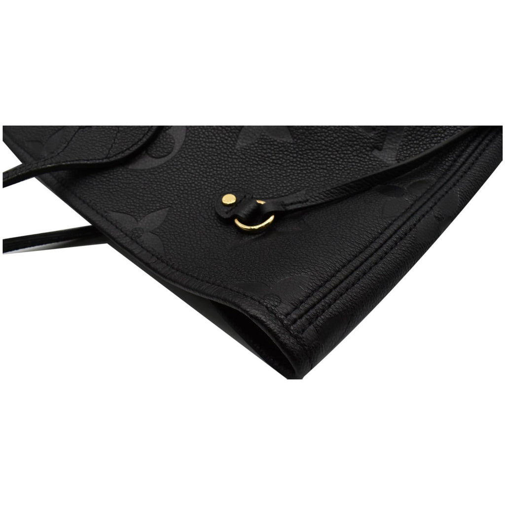 LOUIS VUITTON Neverfull MM Monogram Empreinte Tote Bag Black