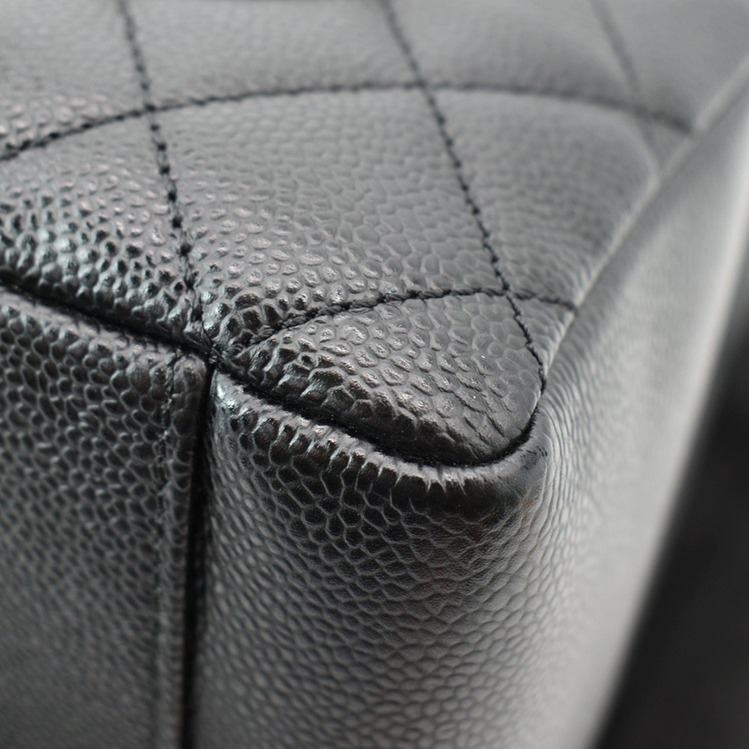 CHANEL Grand Shopping GST Caviar Leather Tote Bag Black