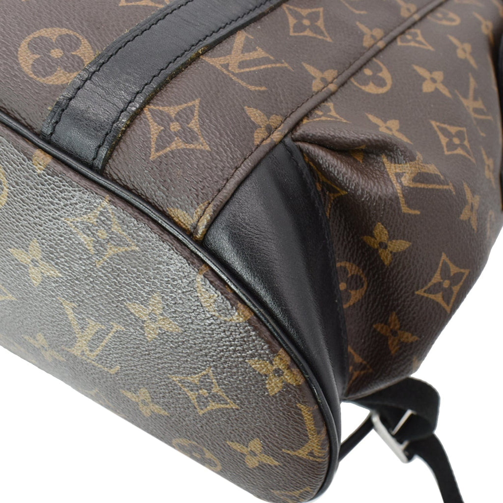 LOUIS VUITTON Christopher Monogram Macassar Canvas Backpack Bag Brown