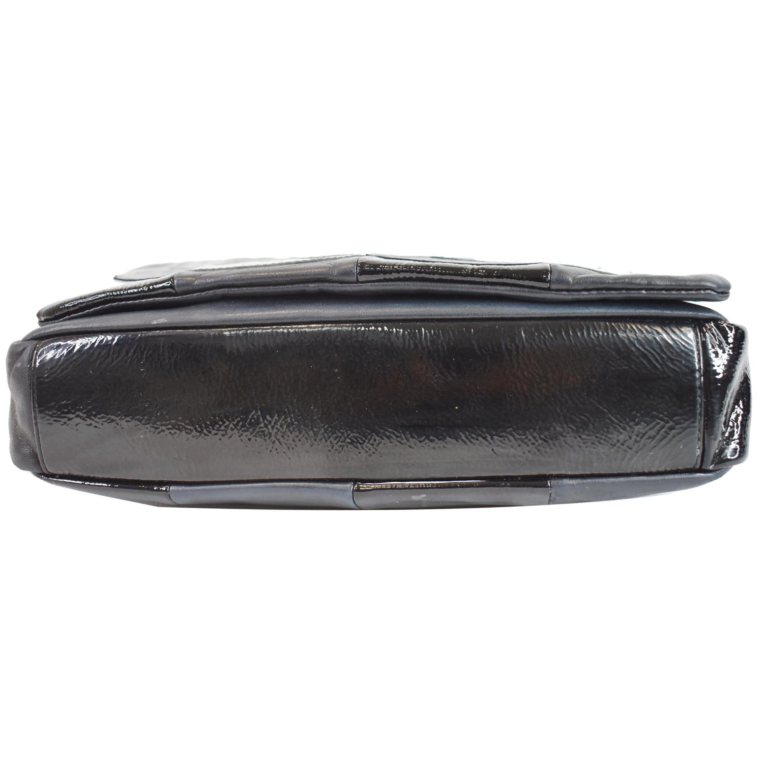 CHANEL Brooklyn Patchwork Flap Patent Leather Shoulder Bag Black