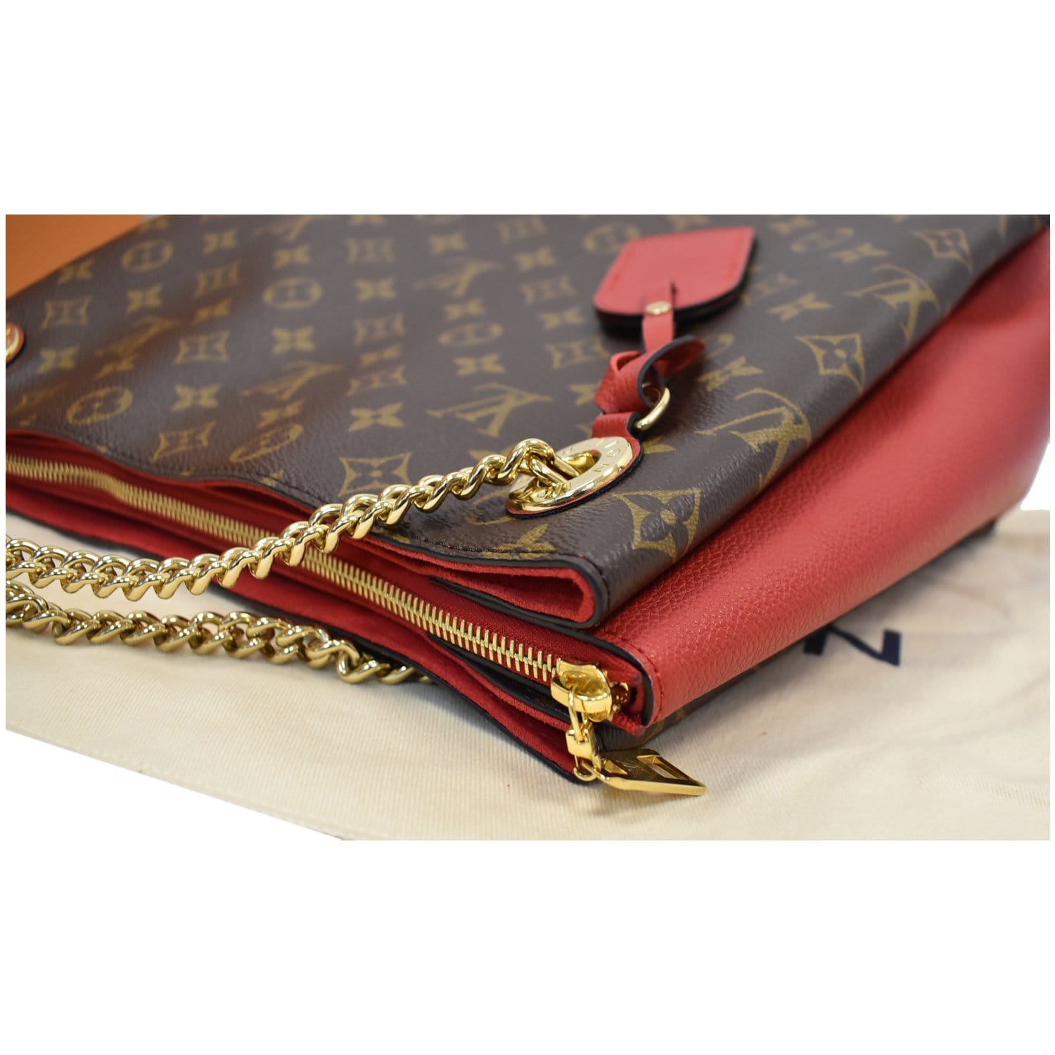 LOUIS VUITTON Surene MM Monogram Canvas Shoulder Bag Cerise