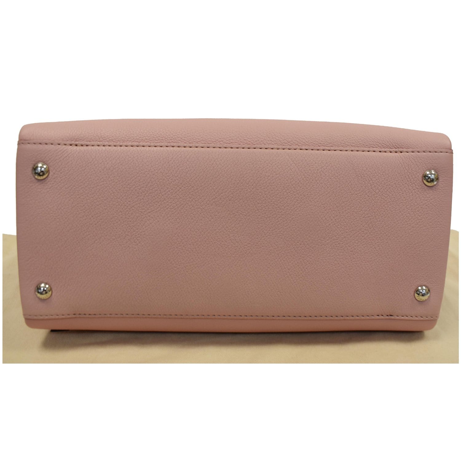 LOUIS VUITTON Lockmeto Calfskin Leather Tote Bag Rose Pink