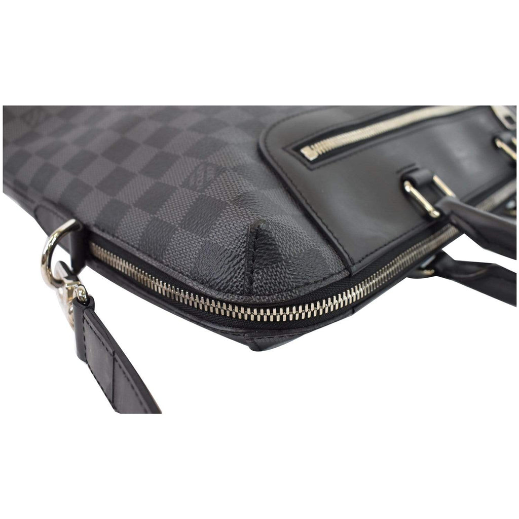 LOUIS VUITTON Porte-Documents Jour Graphite Briefcase Shoulder Bag Black