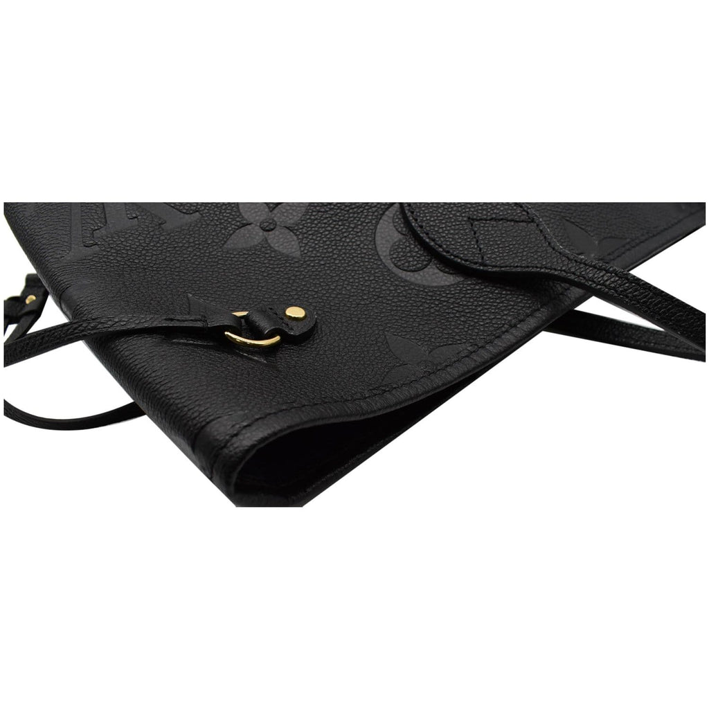 LOUIS VUITTON Neverfull MM Monogram Empreinte Tote Bag Black