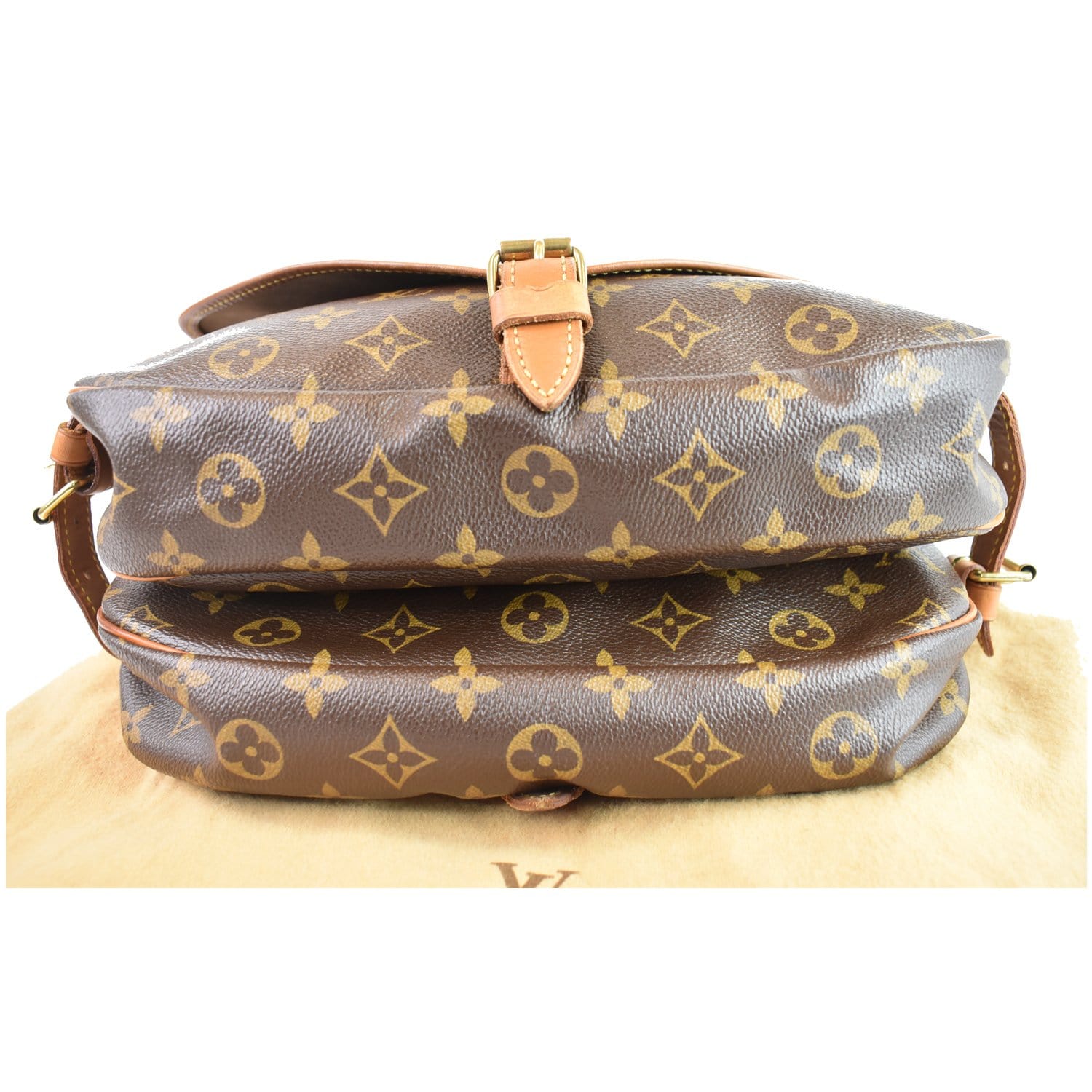 LOUIS VUITTON Saumur 30 Monogram Canvas Shoulder Bag Brown