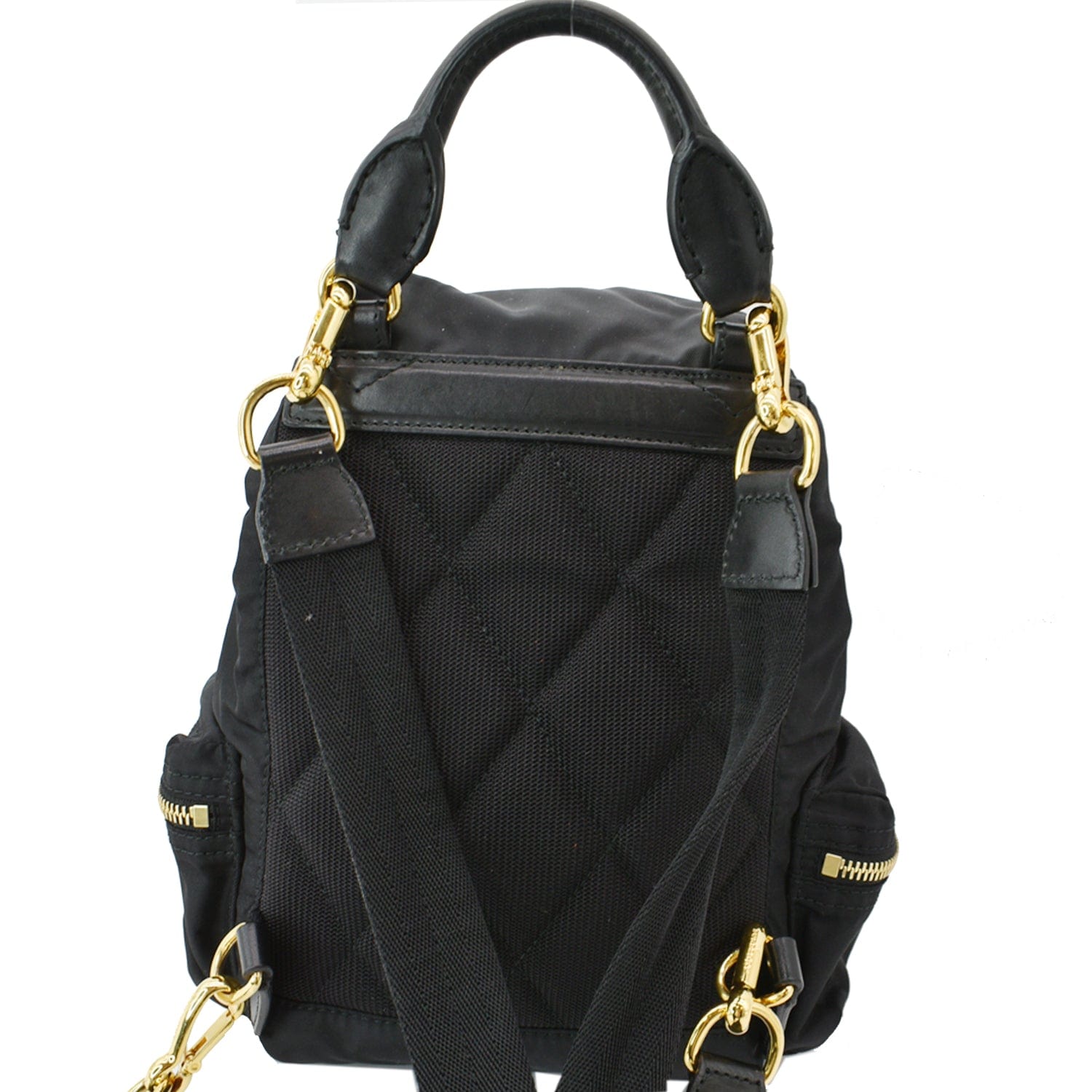 BURBERRY Technical Rucksack Nylon Backpack Bag Black