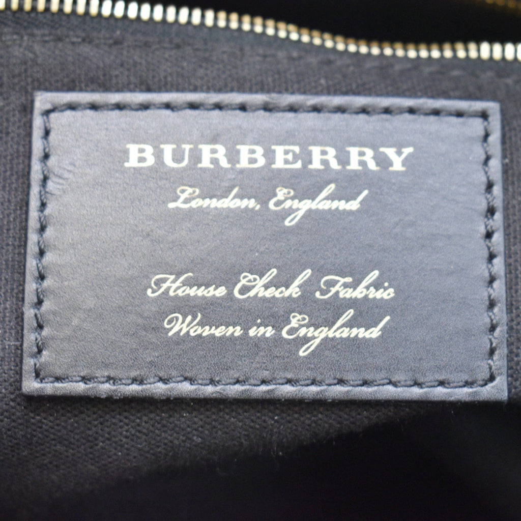 BURBERRY Banner Medium House Check Tote Bag Tan