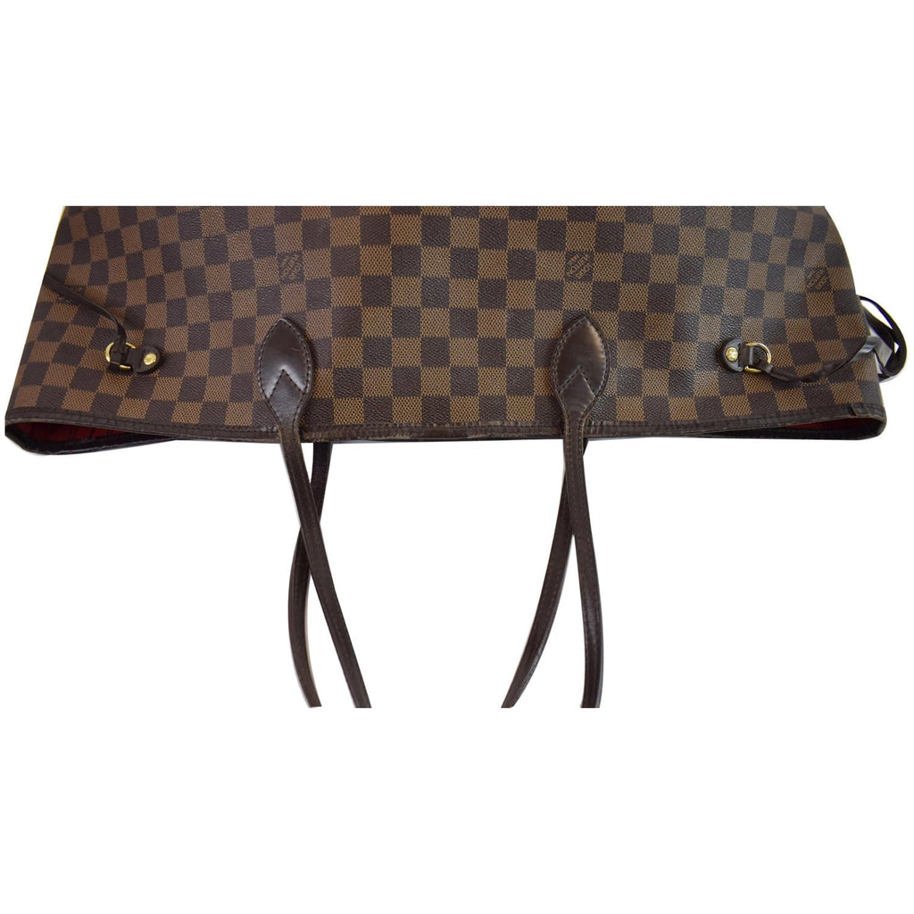 LOUIS VUITTON Neverfull GM Damier Ebene Tote Shoulder Bag Brown