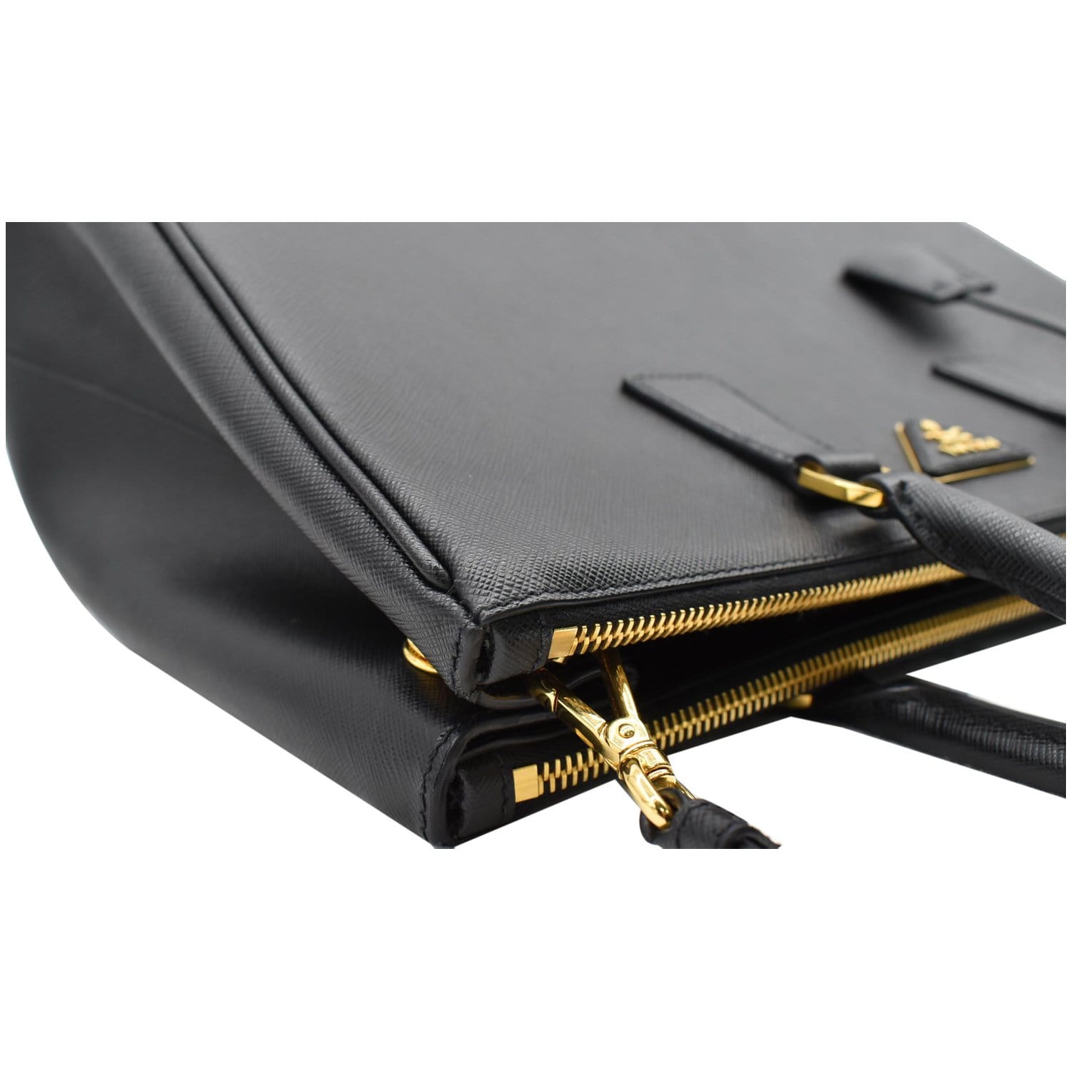 PRADA Galleria Large Saffiano Leather Tote Bag Black