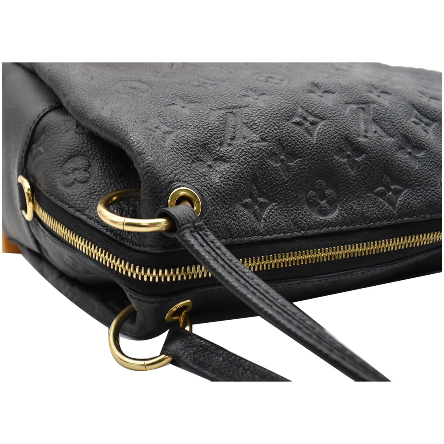 LOUIS VUITTON Ponthieu PM Empreinte Leather Shoulder Bag Black