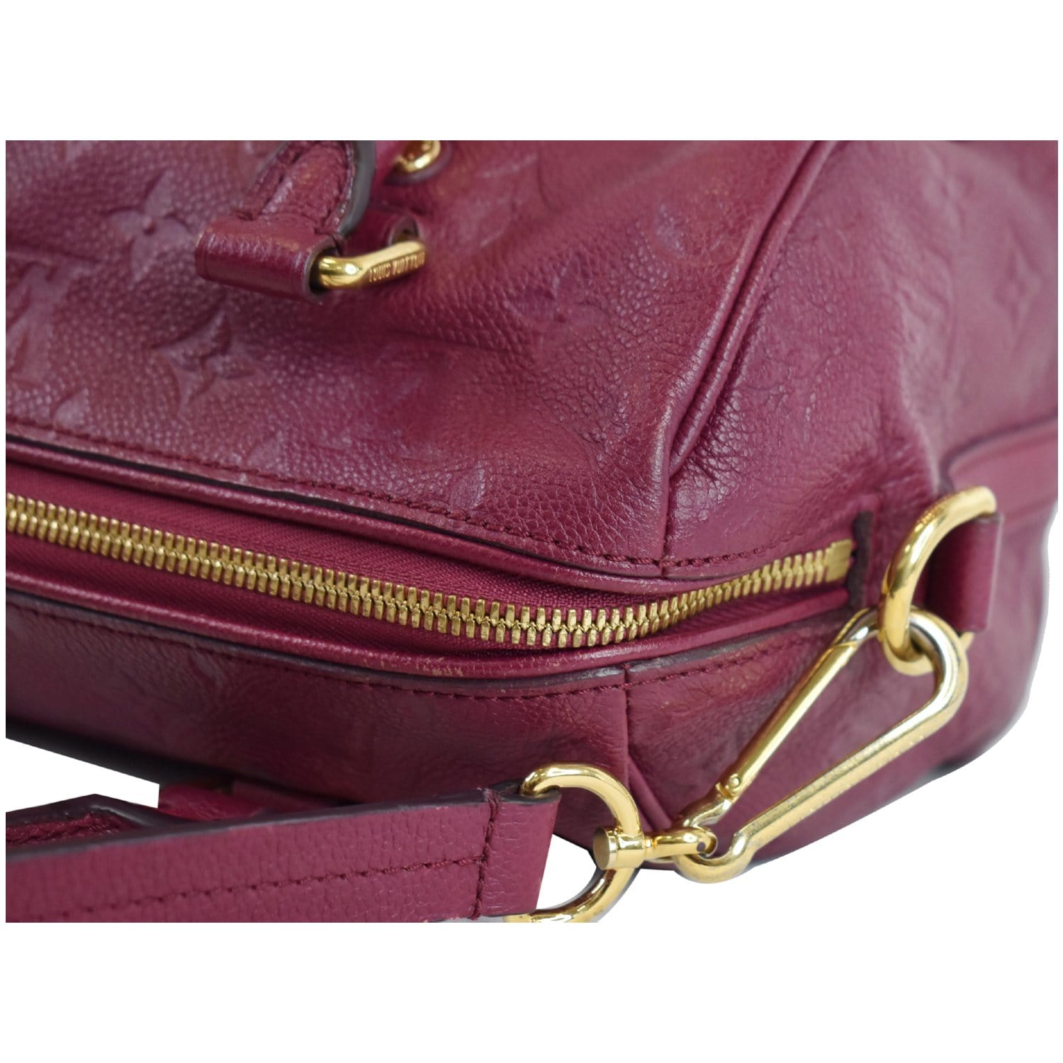 LOUIS VUITTON Speedy 25 Bandouliere Empreinte Leather Shoulder Bag Purple