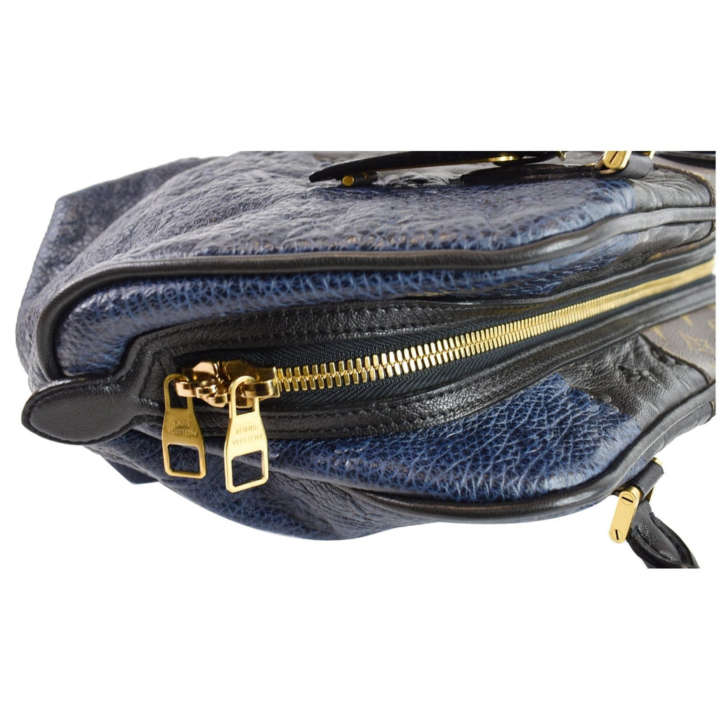 LOUIS VUITTON Blocks Stripes Monogram Leather Tote Bag Tri-Color