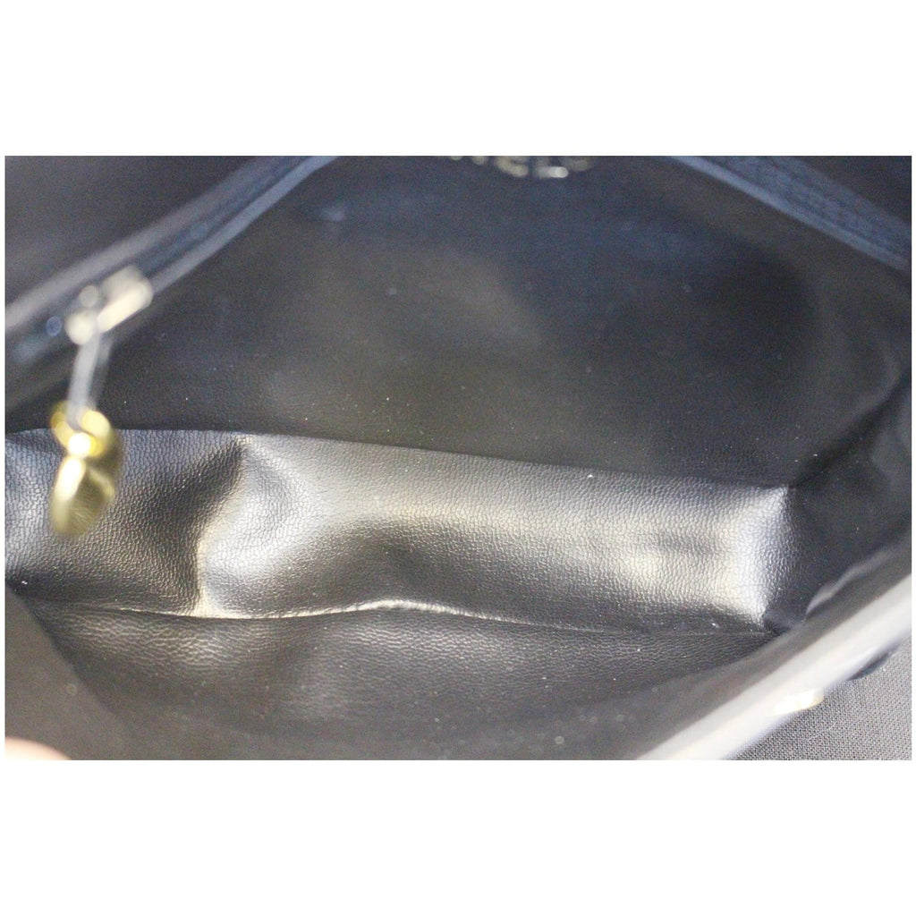 CHANEL Vintage Logo Plaque Bum Bag Black