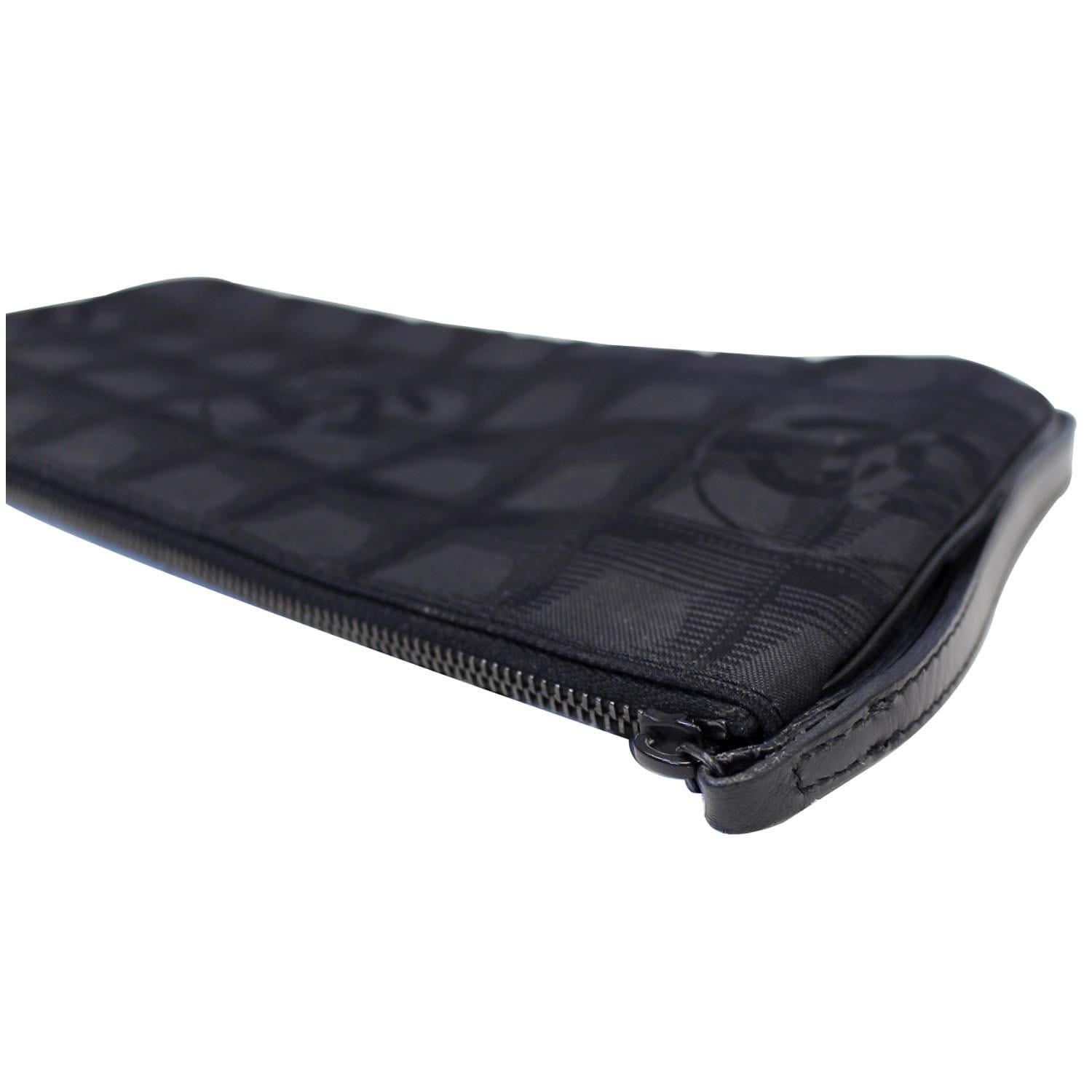 CHANEL Wristlet Cosmetic Pouch Black