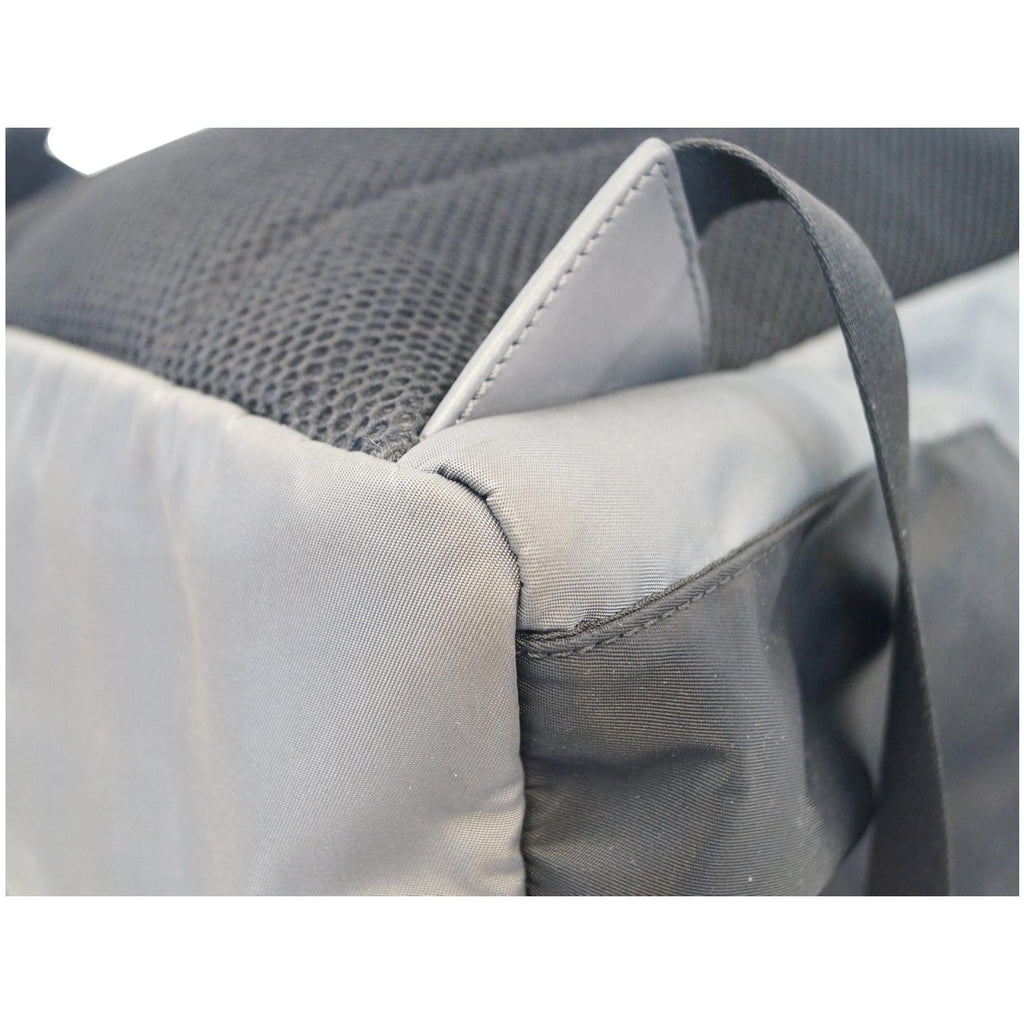 FENDI Shadow Logo Nylon Fabric Backpack Bag Grey/Black