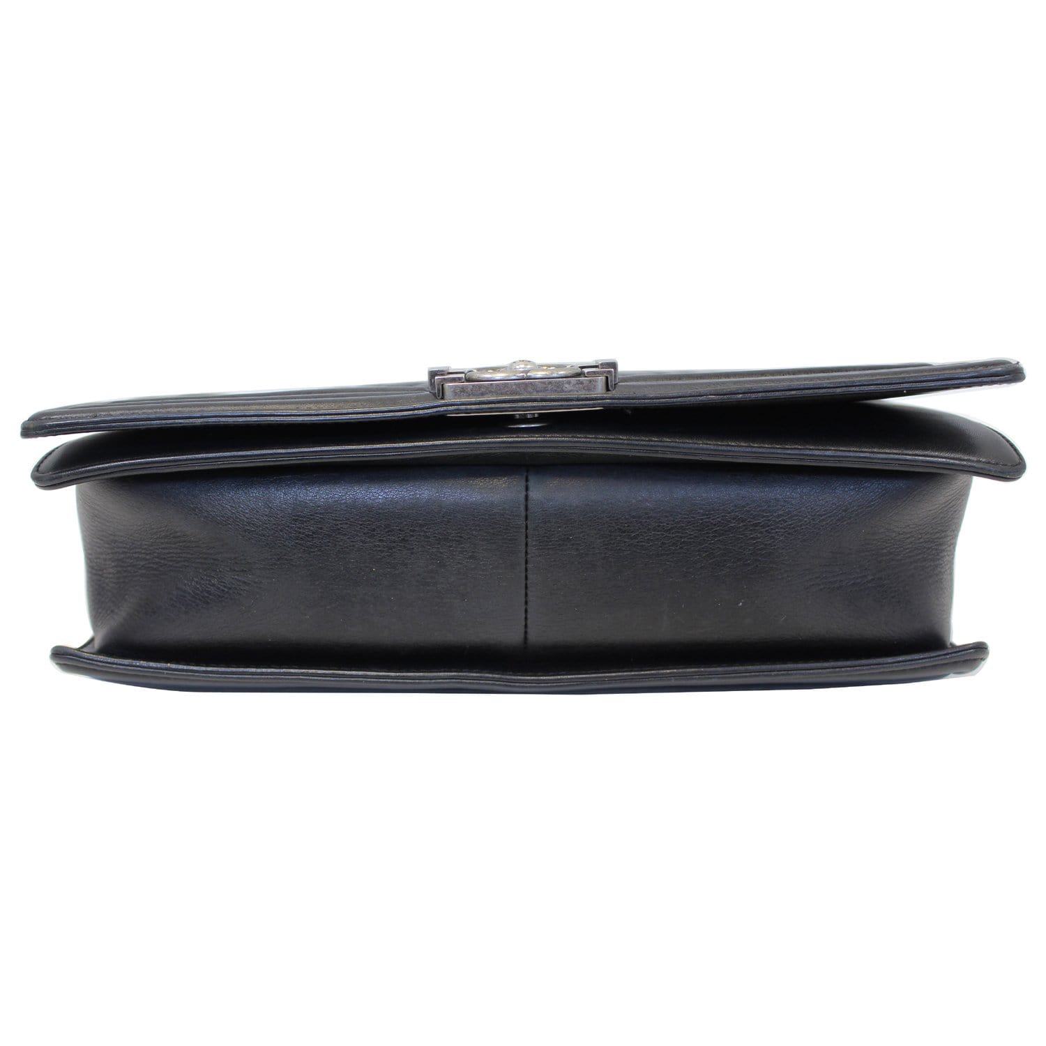 CHANEL Large Boy Flap Calfskin Quilted Leather Shoulder Bag Black