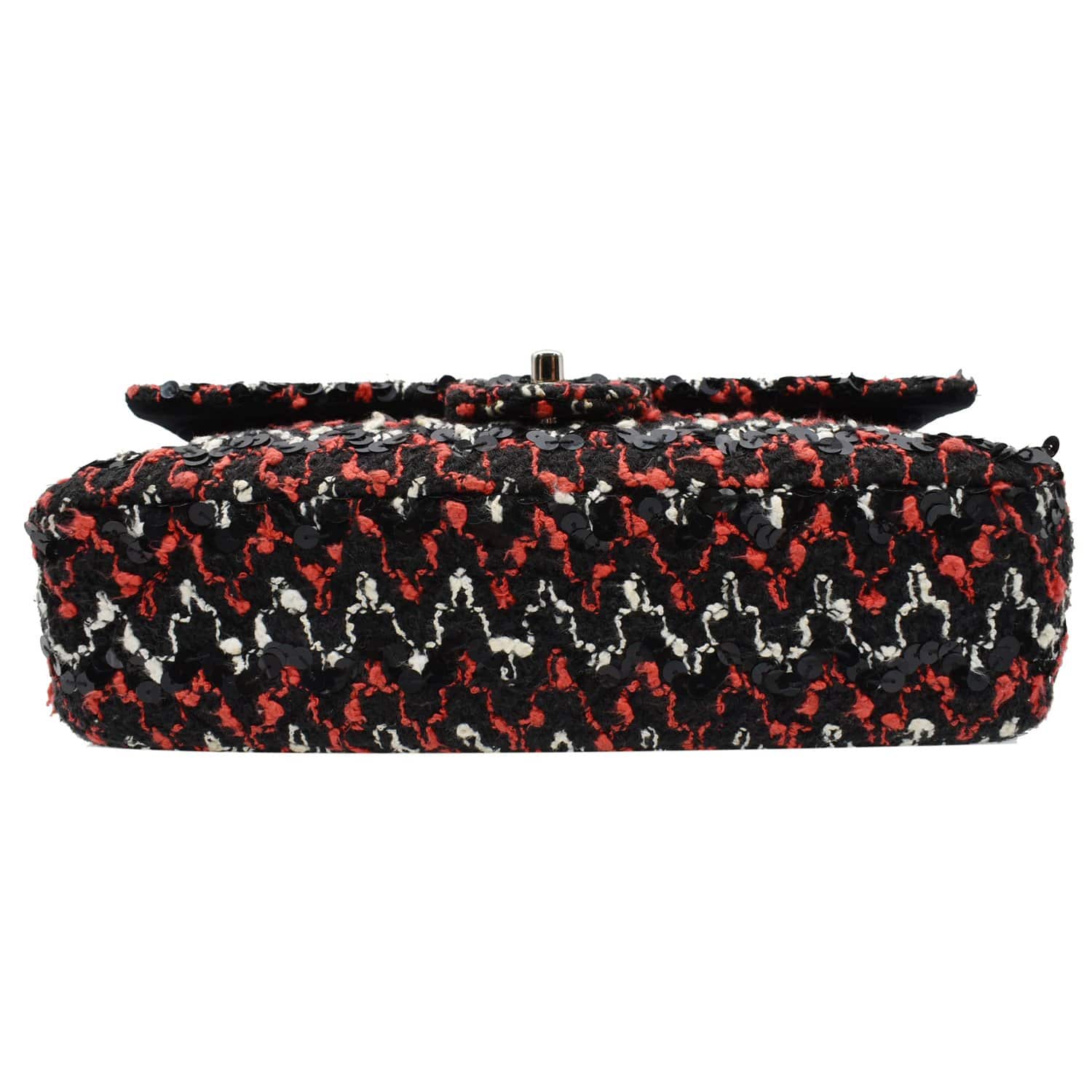 CHANEL Flap Tweed Fabric Shoulder Bag Multicolor