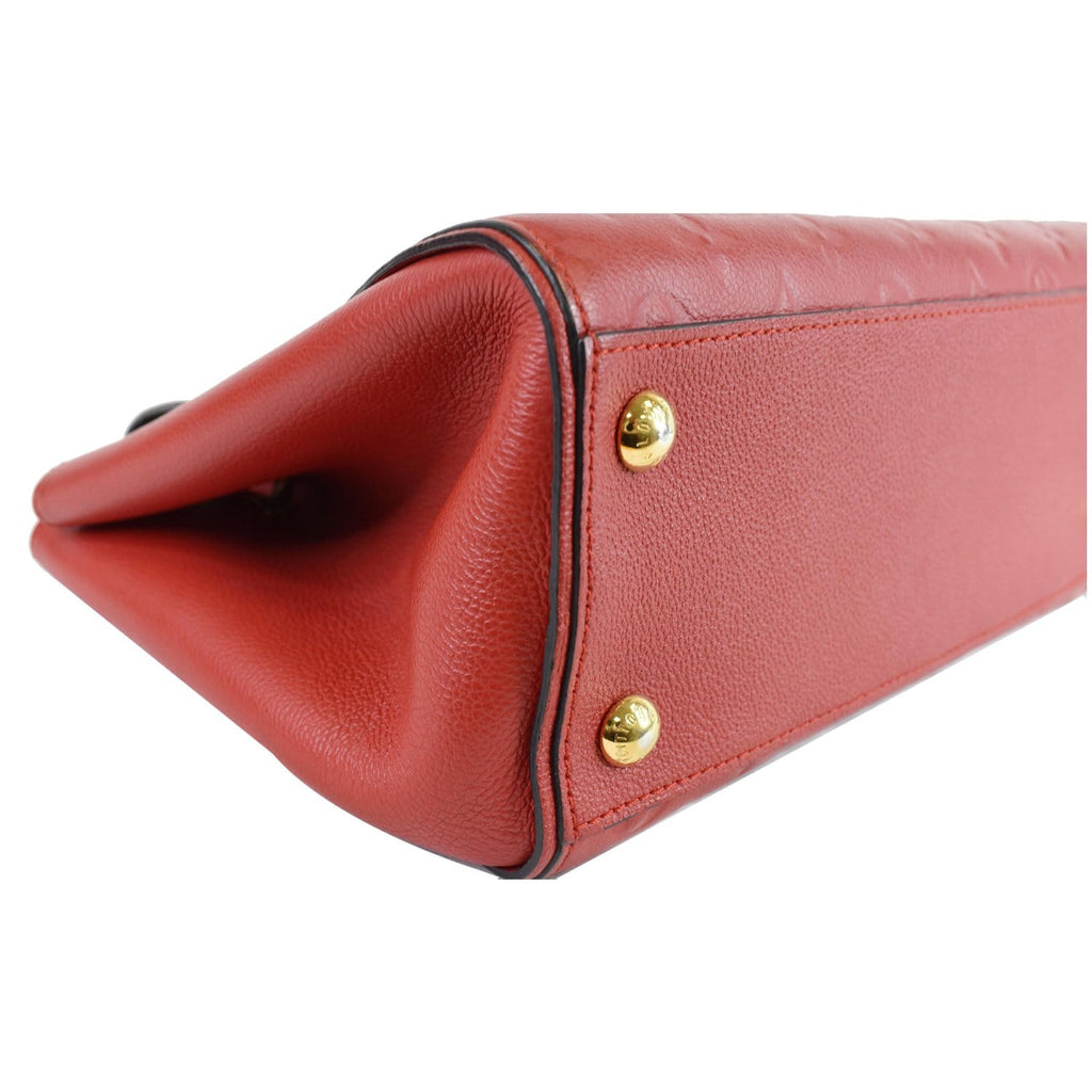 LOUIS VUITTON Trocadero Monogram Empreinte Leather Shoulder Bag Red