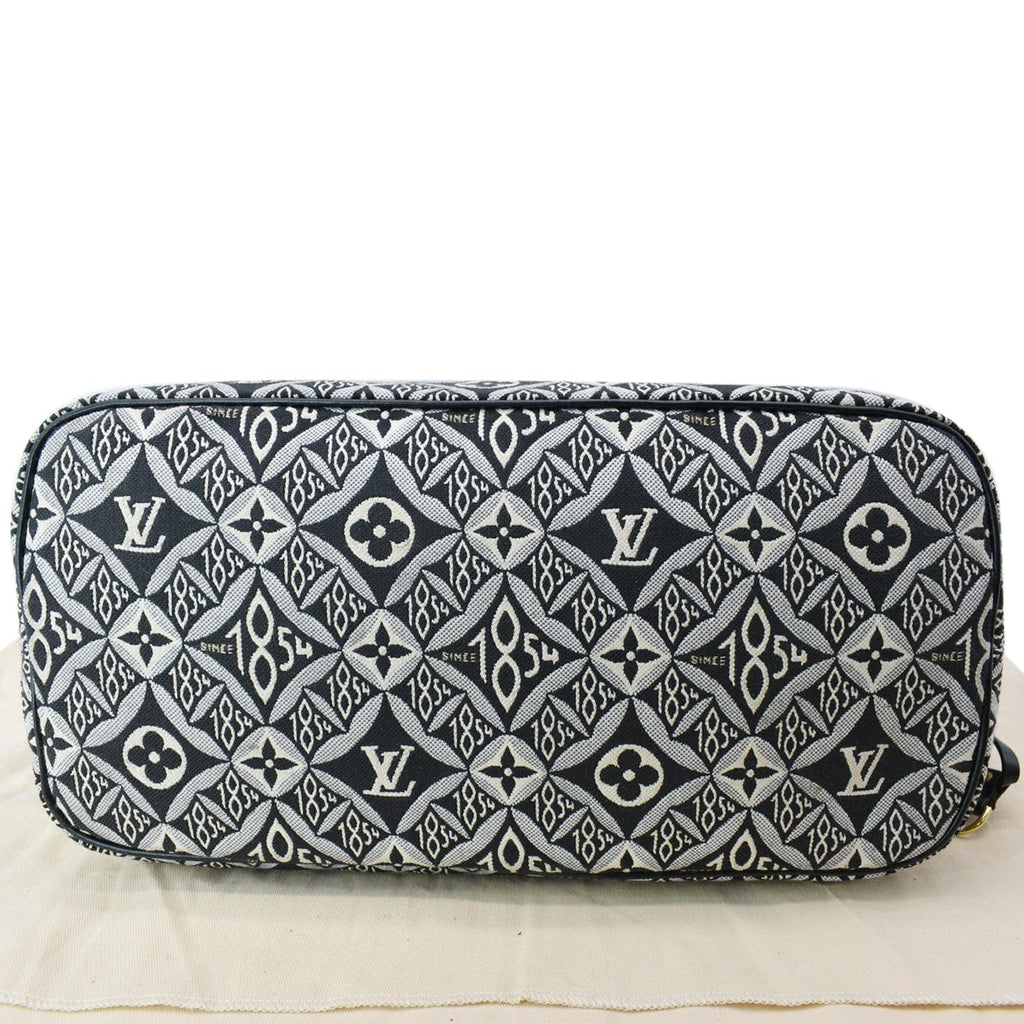LOUIS VUITTON Since 1854 Neverfull MM Jacquard Shoulder Bag Grey