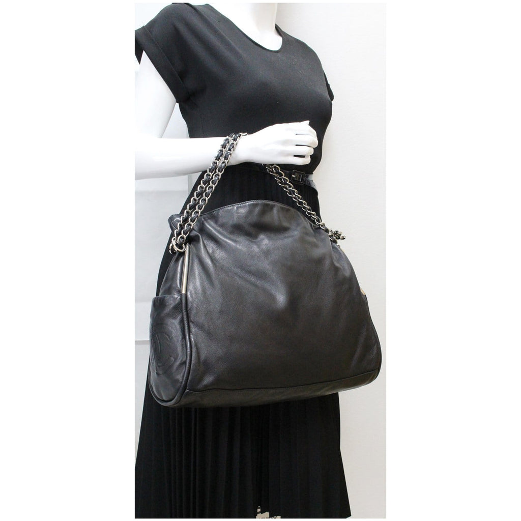 CHANEL Large Ultimate Soft Leather Hobo Bag Black