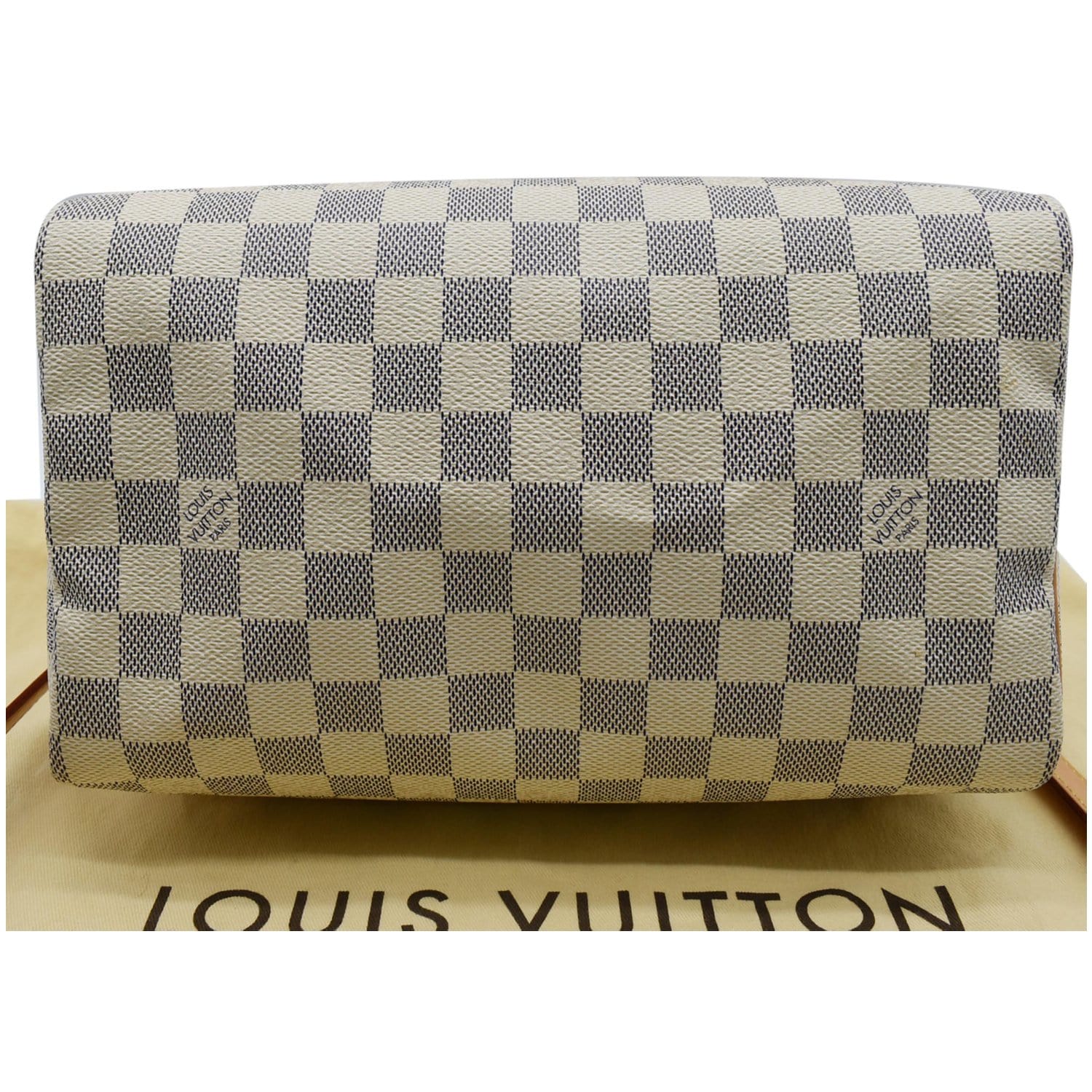 LOUIS VUITTON Speedy 25 Bandouliere Damier Azur Shoulder Bag White