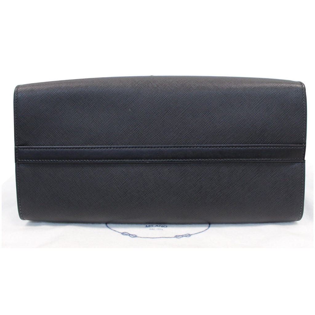 PRADA Paradigme Saffiano Leather Tote Shoulder Bag Black