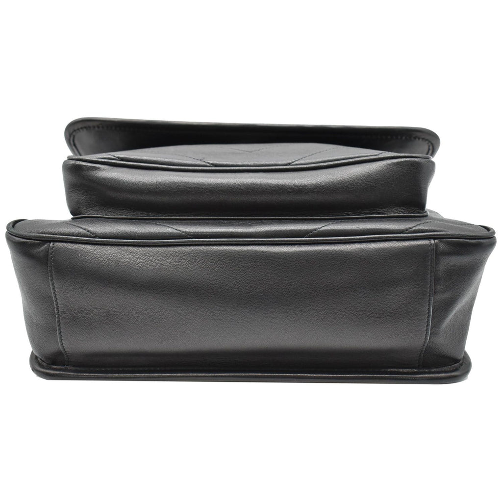 YVES SAINT LAURENT Niki Medium Leather Shoulder Bag Black