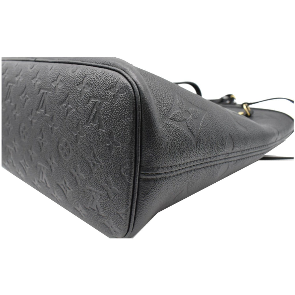 LOUIS VUITTON Neverfull MM Monogram Empreinte Tote Bag Black