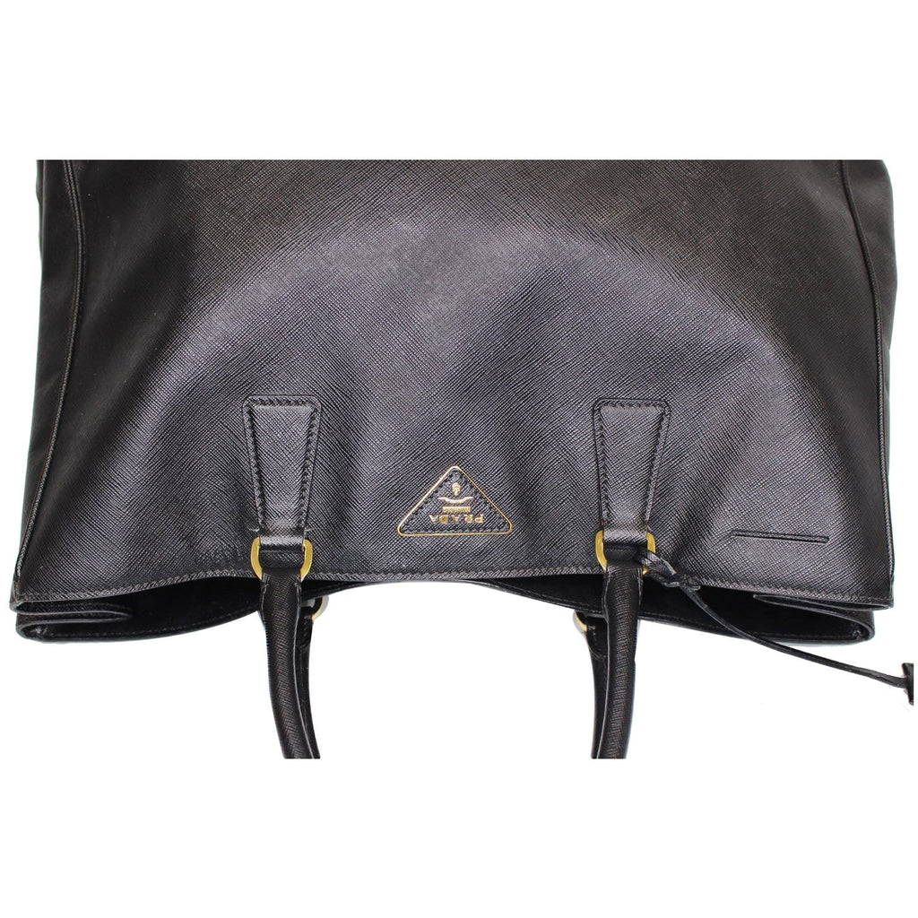 PRADA Galleria Large Saffiano Leather Tote Bag Black