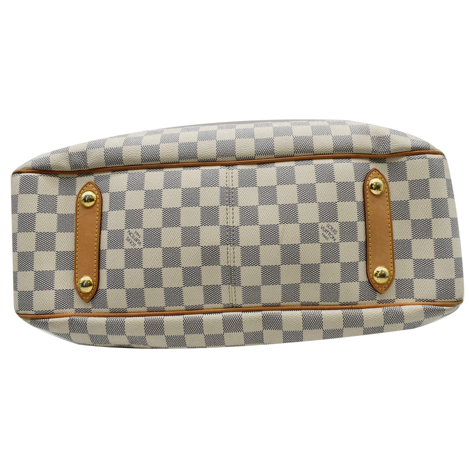 LOUIS VUITTON Siracusa GM Damier Azur Shoulder Bag White