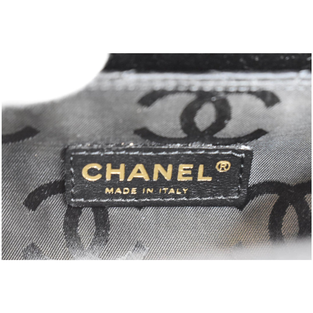 CHANEL Sac Divers Quilted Satin Baguette Bag Black