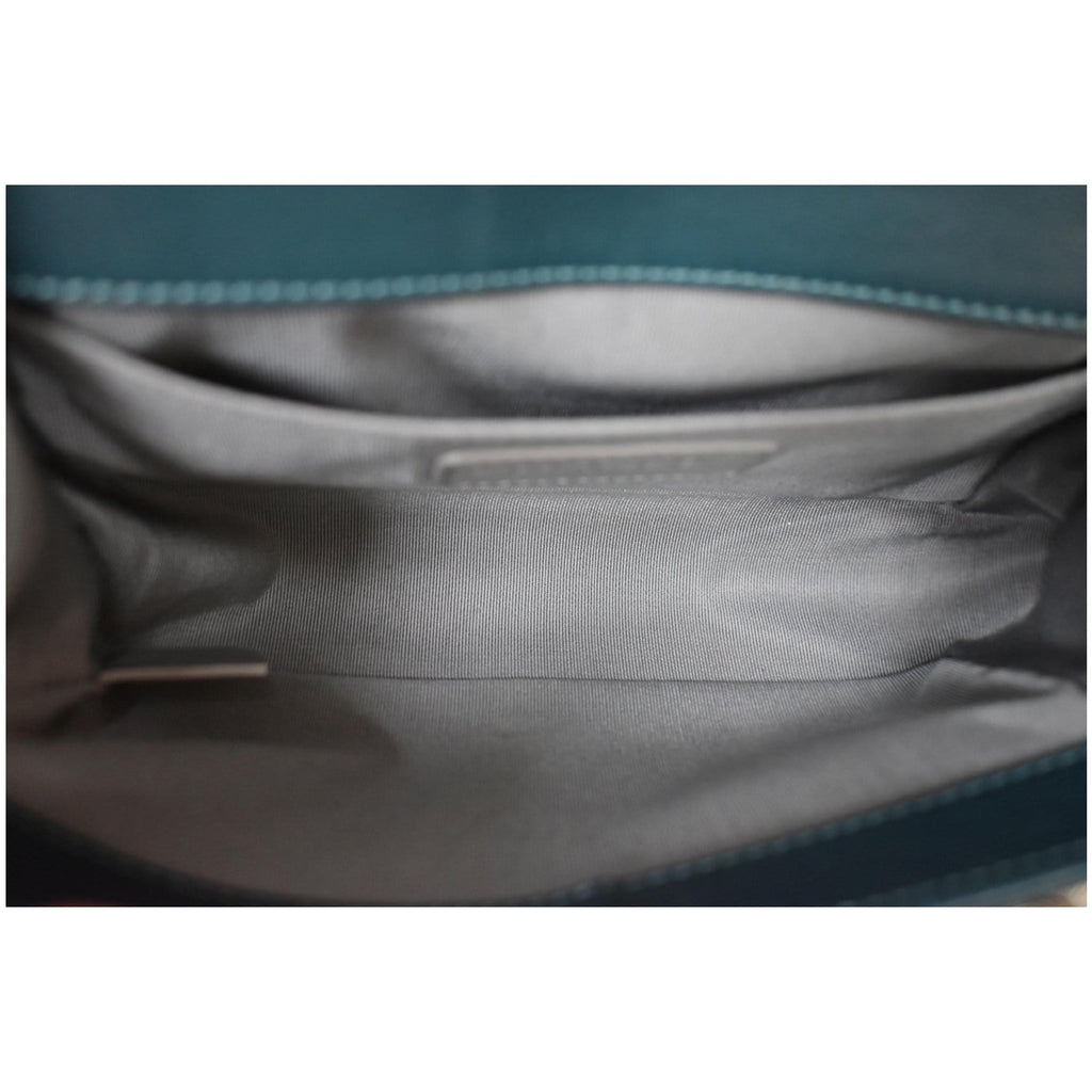 CHANEL Small Boy CC Chain Velvet Shoulder Bag Teal