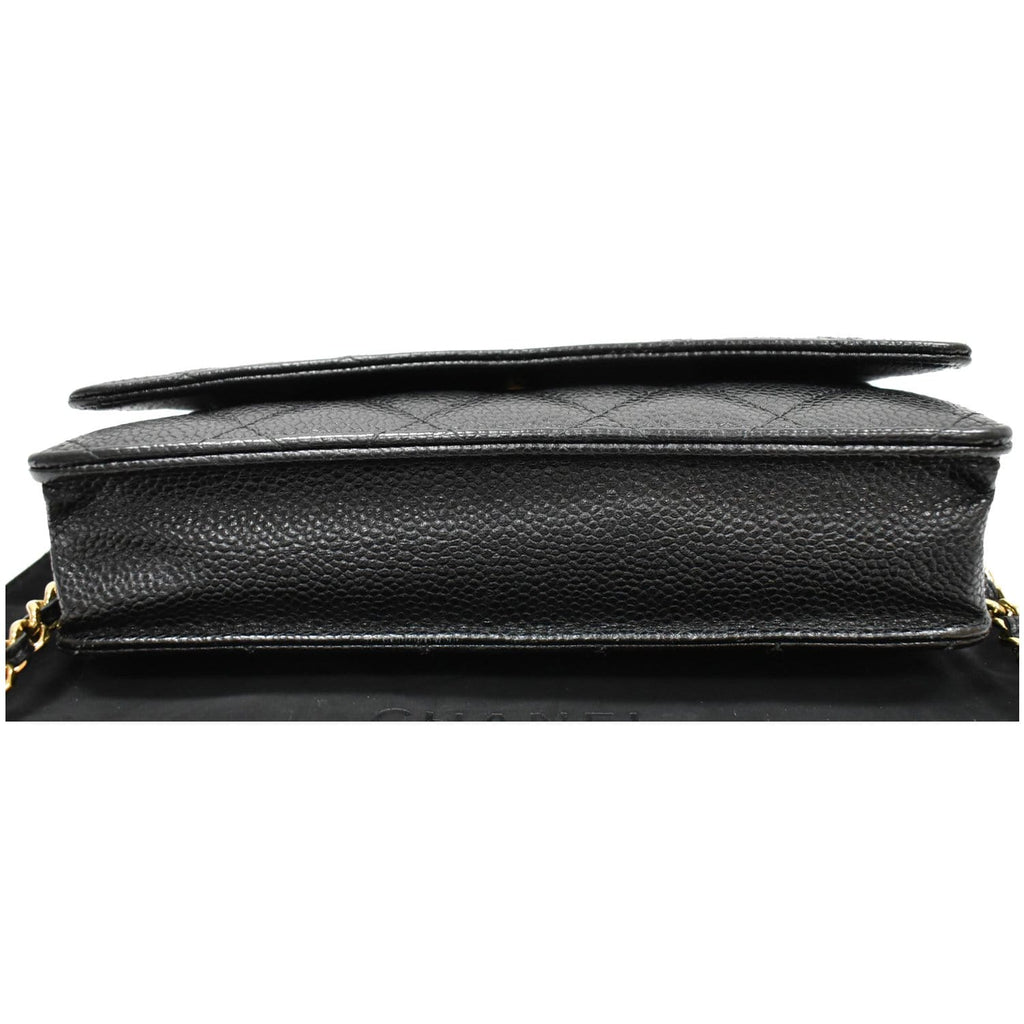 CHANEL Wallet on Chain WOC Caviar Leather Crossbody Bag Black