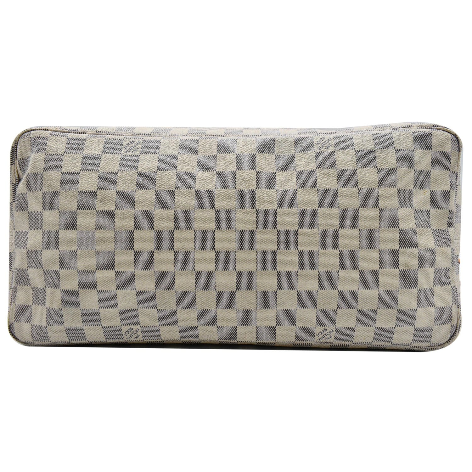 LOUIS VUITTON Neverfull GM Damier Azur Tote Shoulder Bag White