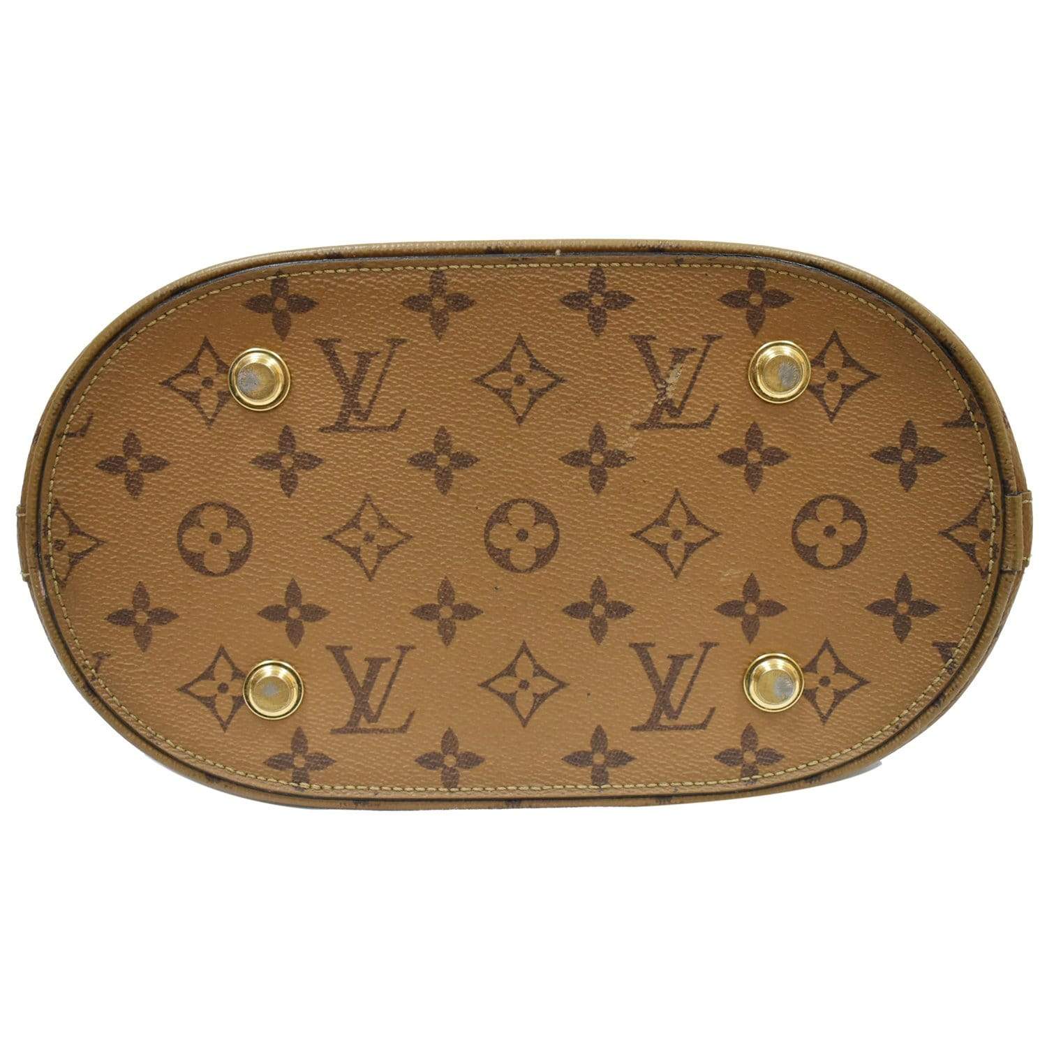 LOUIS VUITTON Tressage Reverse Monogram Tote Bag Brown