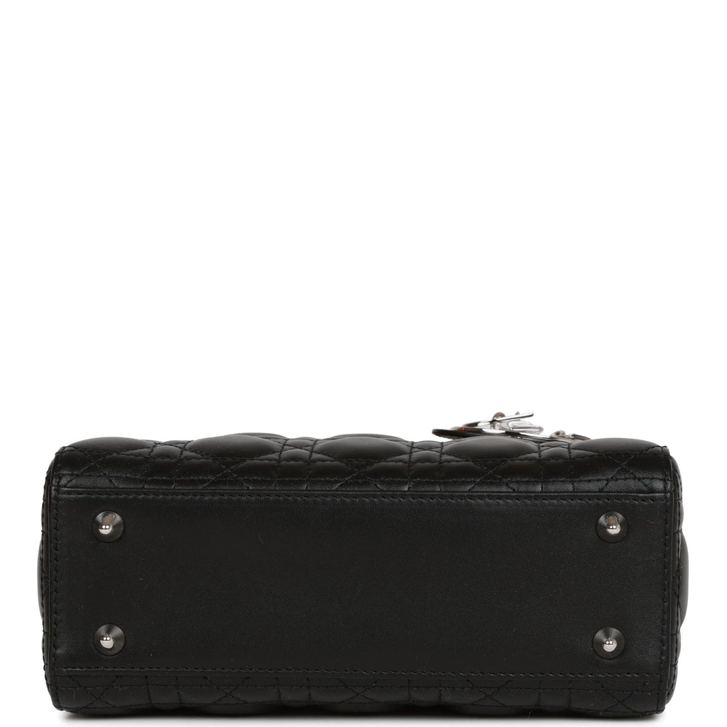 Christian Dior Small ABCDior Lady Dior Tote Black Lambskin Silver Hardware