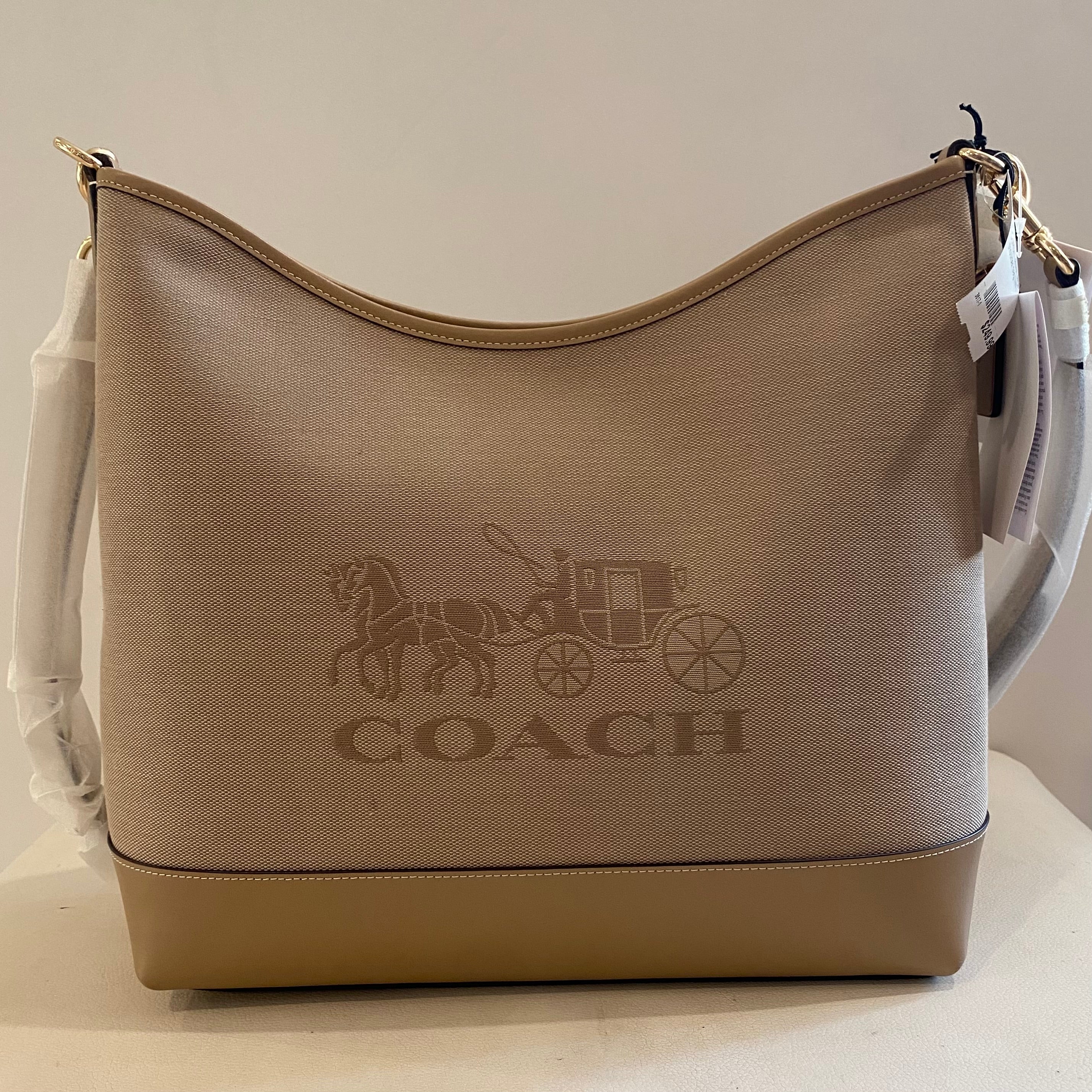 COACH Laurel Large Shoulder Bag With Horse And Carriage IM/Dark Natural Multi NWT