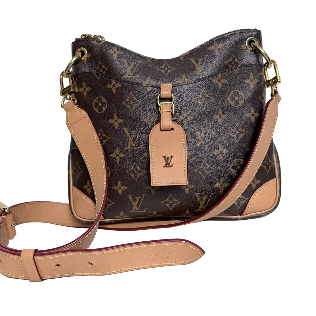 LOUIS VUITTON Monogram Odeon PM Natural Shoulder bag/Crossbody Handbag