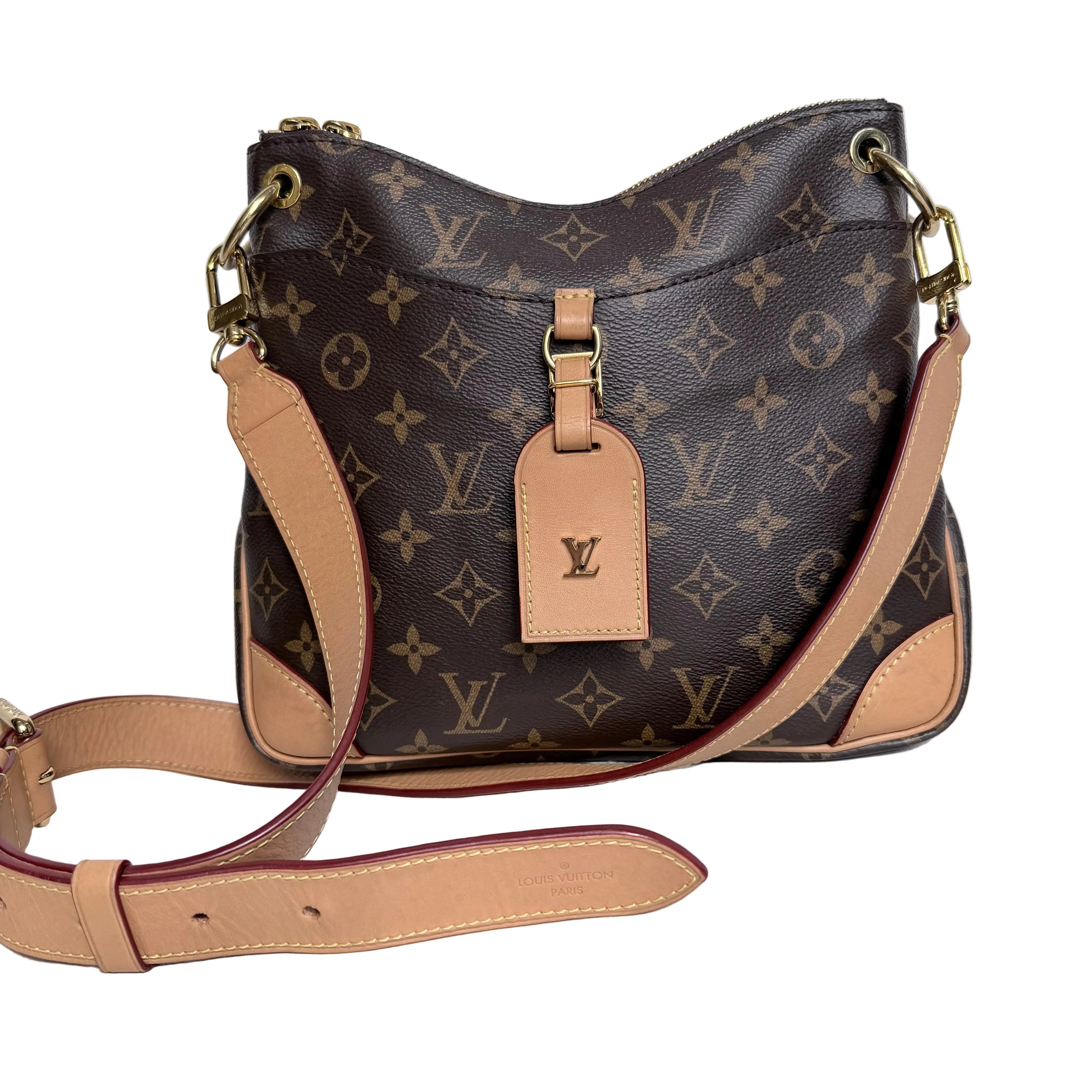 LOUIS VUITTON Monogram Odeon PM Natural Shoulder bag/Crossbody Handbag