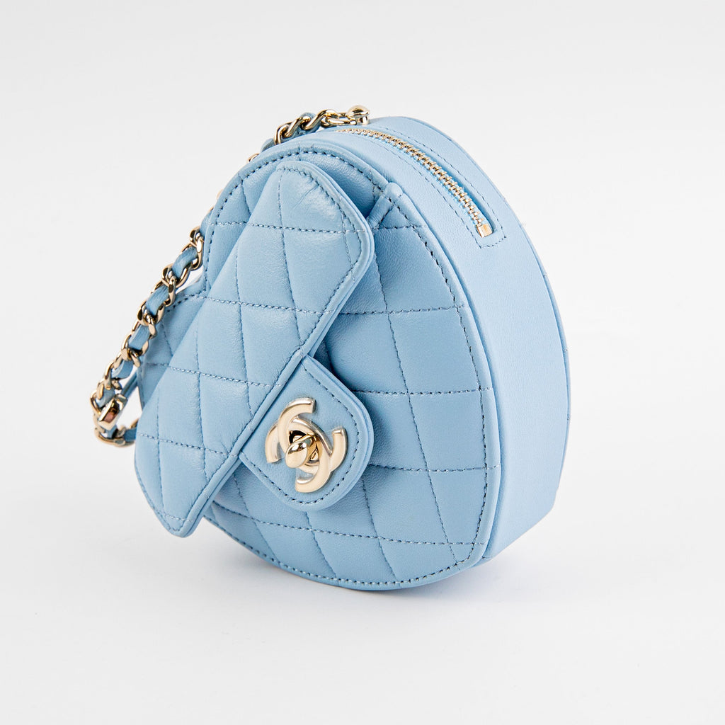 Chanel Heart Bag Mini Blue