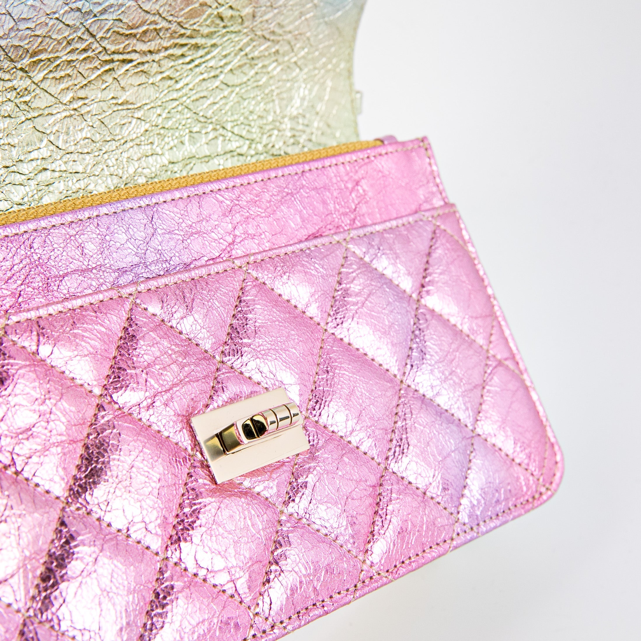 Chanel 20A Rissue Wallet On Chain WOC Rainbow