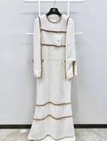 Chanel 19A White & Gold Embroidered Dress