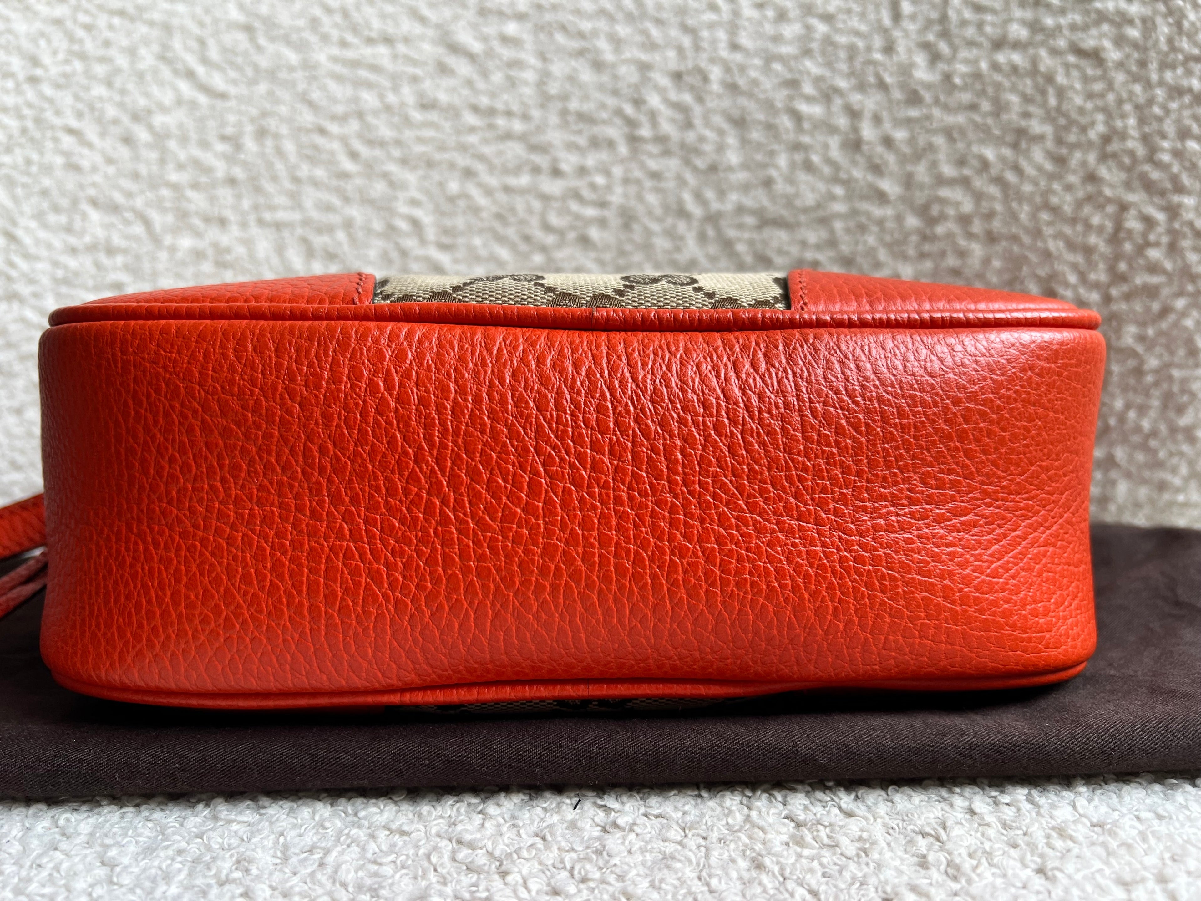 Gucci Bree GG Canvas Orange Small Messenger Bag
