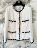 Chanel 23C white tweed jacket