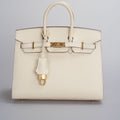 Hermes Birkin 25cm Sellier Bag in Nata Epsom Leather With Gold Hardware From 2021