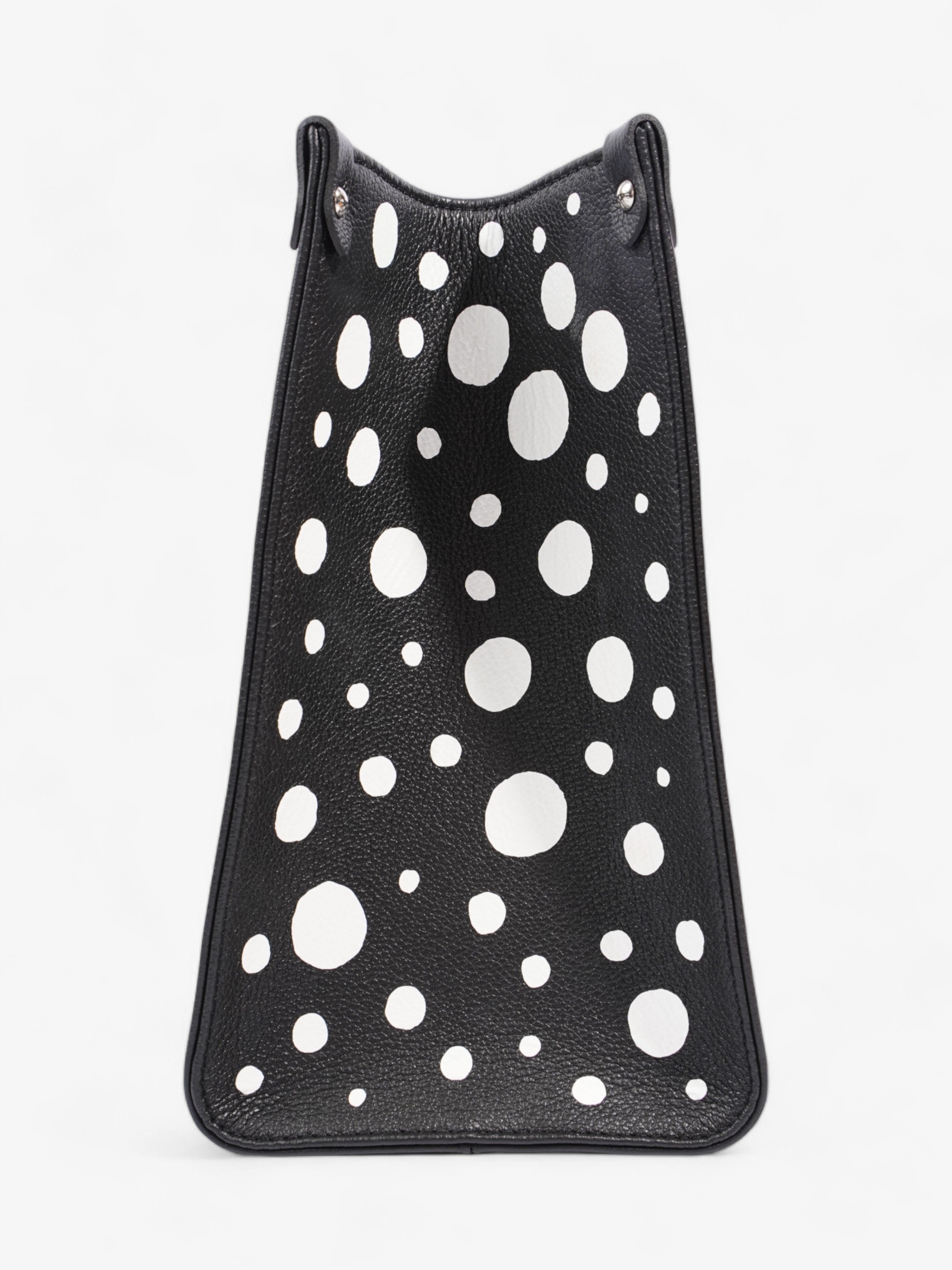 Louis Vuitton On The Go Yayoi Kusama Tote Black / White Empreinte Leather MM