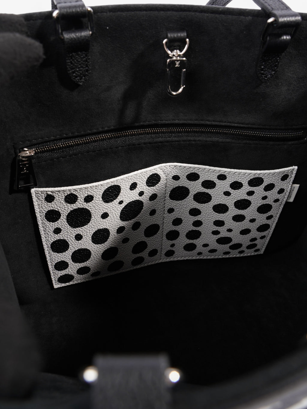 Louis Vuitton On The Go Yayoi Kusama Tote Black / White Empreinte Leather MM